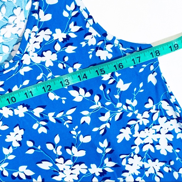 Draper James Blue & White Floral Sleeveless Stretch Dress Small Medium NEW NWT. - Picture 8 of 11